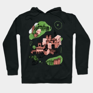 Italian town Illustration for Shirts and Wall Decor Hoodie